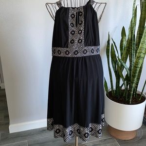 INC International Concepts woman plus 0X halter dress black gray white